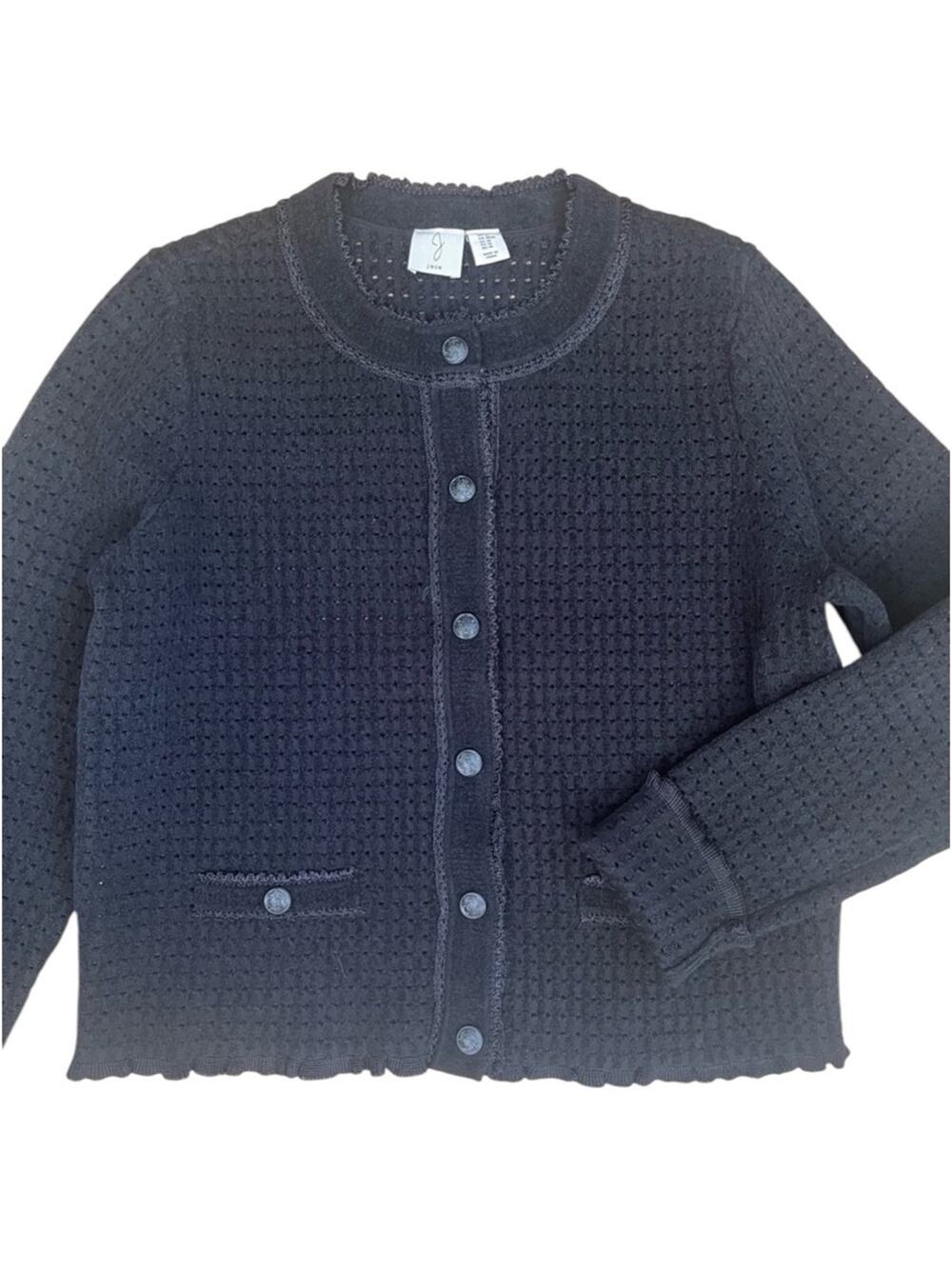 JOIE Lady Jacket Cardigan Sweater Size Medium Textured Knit Old Money Preppy